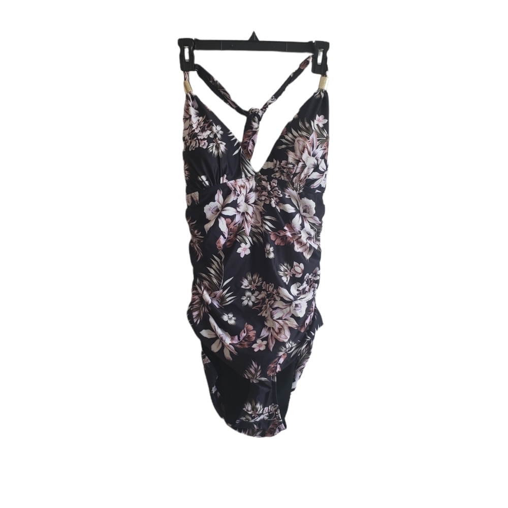 Nwot Women Onepiece Floral Wrapped Swimsuit